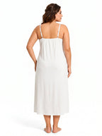 Women's Satin Pajama Set with Lace Trim - WEUXS
