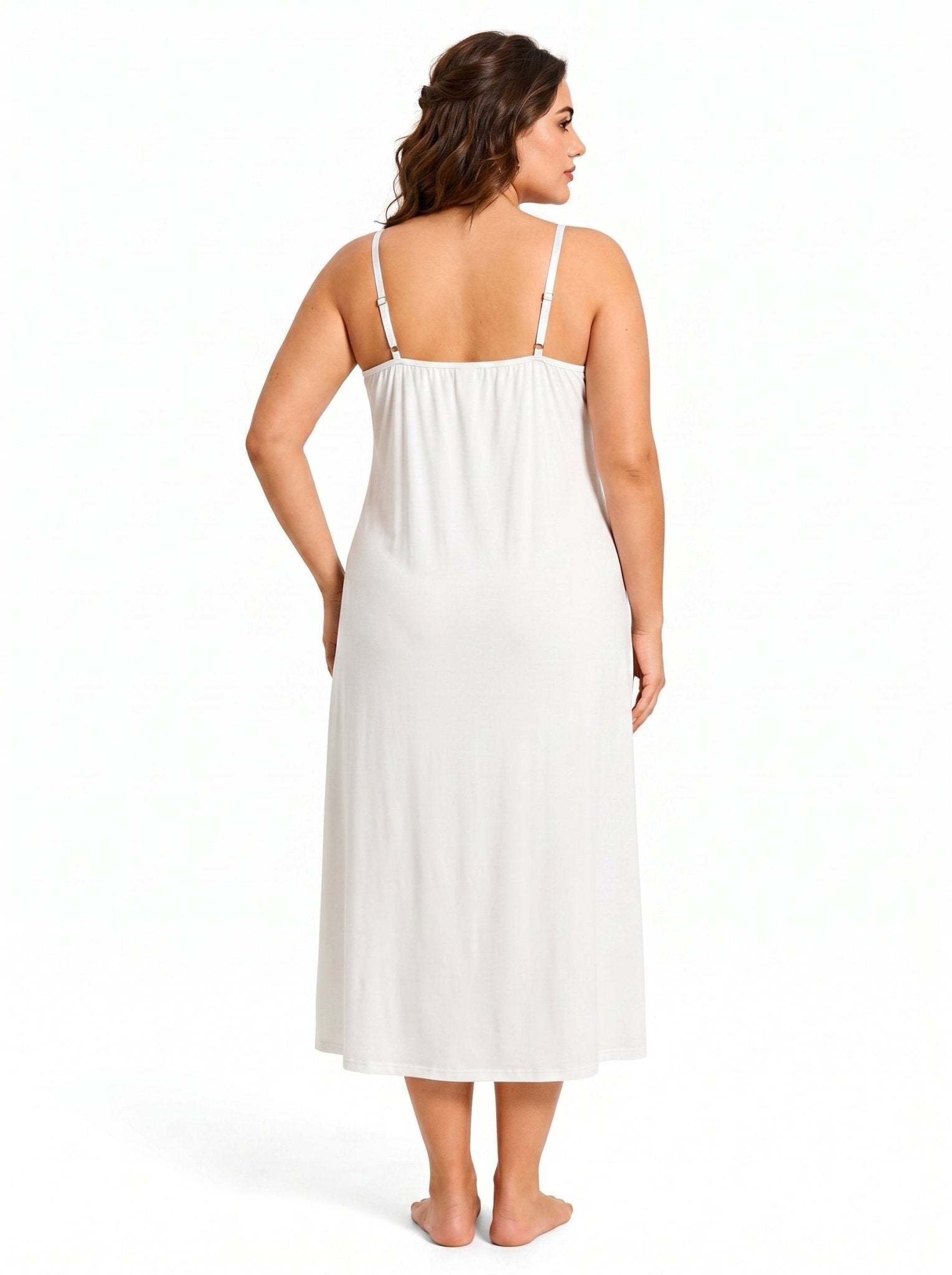 Women's Satin Pajama Set with Lace Trim - WEUXS